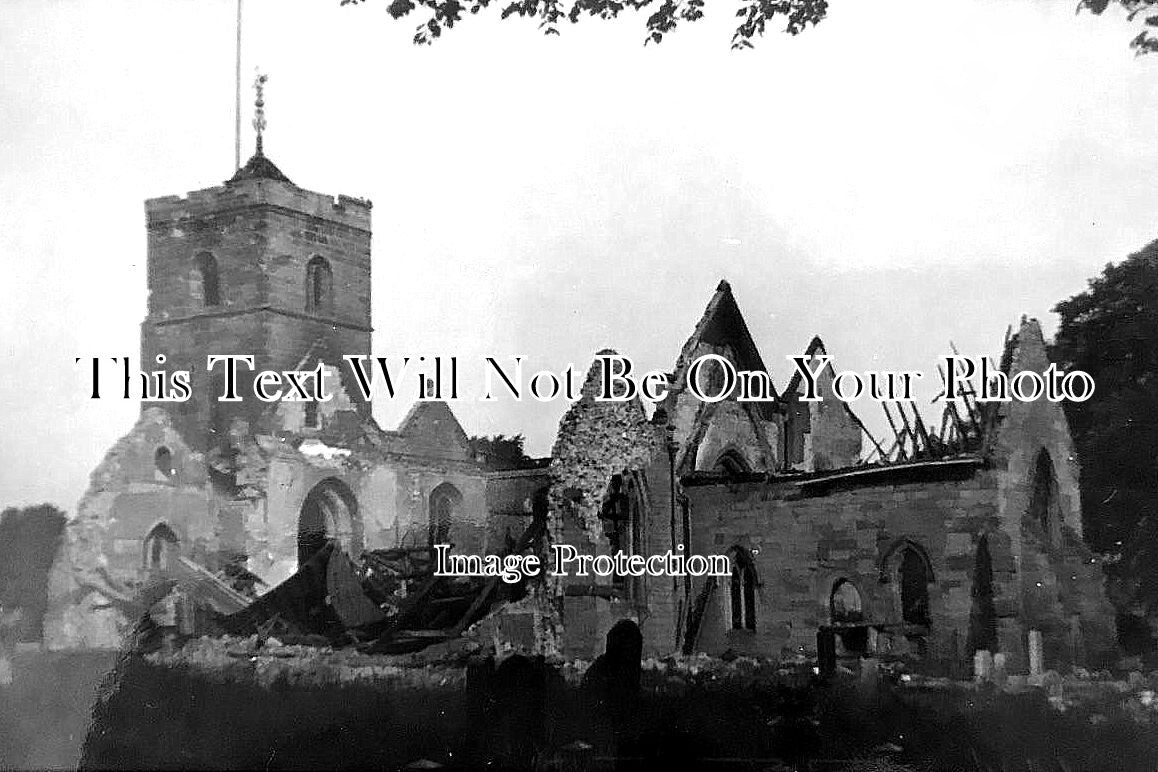 WA 744 - Chilvers Coton Church, Nuneaton, Warwickshire After The Blitz 1941