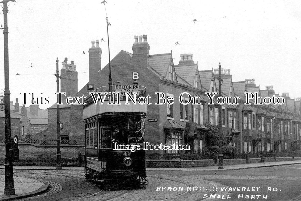 WA 814 - Tram On Byron Road, Waverley Road, Small Heath, Birmingham, Warwickshire
