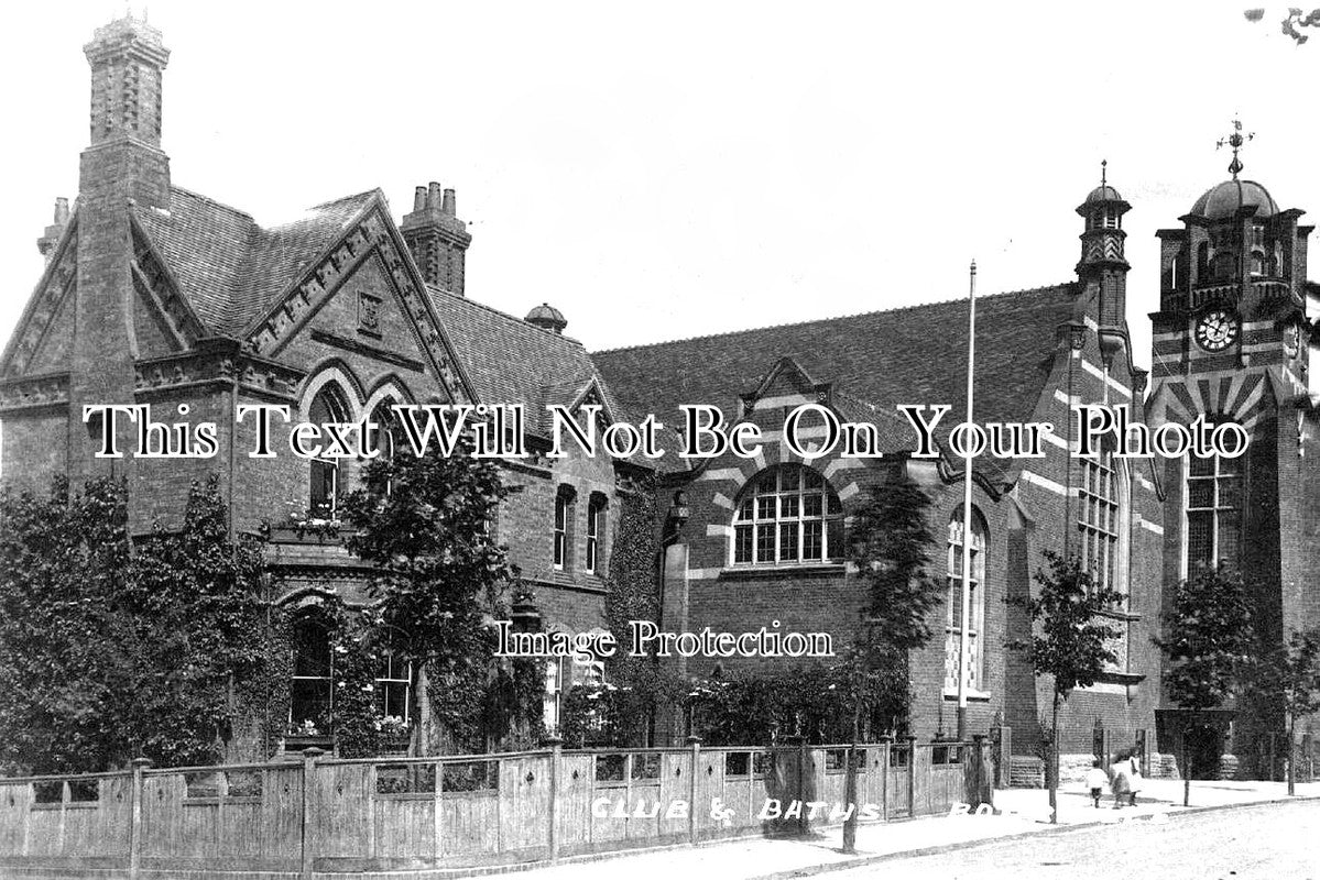 WA 910 - Club & Baths, Bournville, Birmingham, Warwickshire c1909
