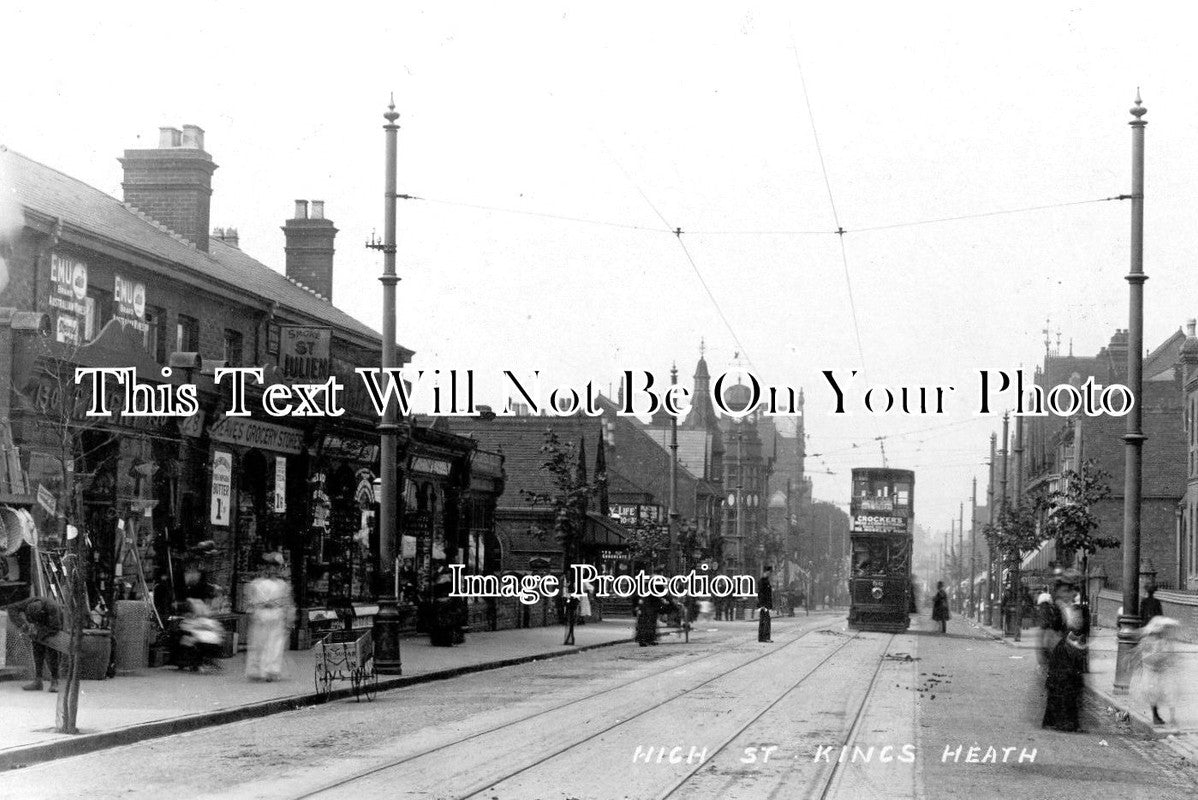 WA 911 - High Street, Kings Heath, Warwickshire c1910