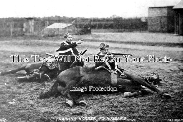WI 1188 - Training Horses, 4th Hussars, Wiltshire