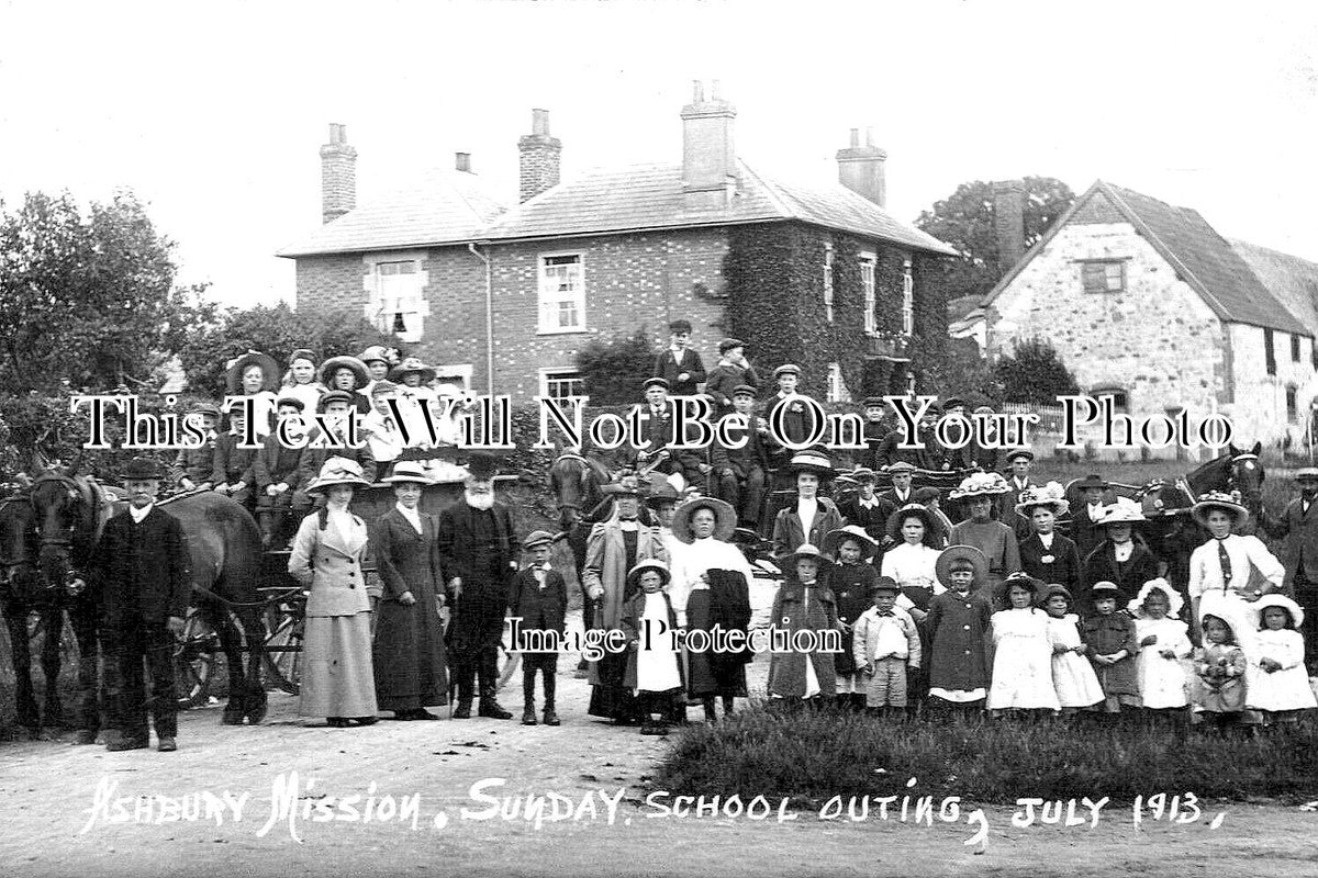 WI 1406 - Ashbury Mission Sunday School Outing, Wiltshire 1913