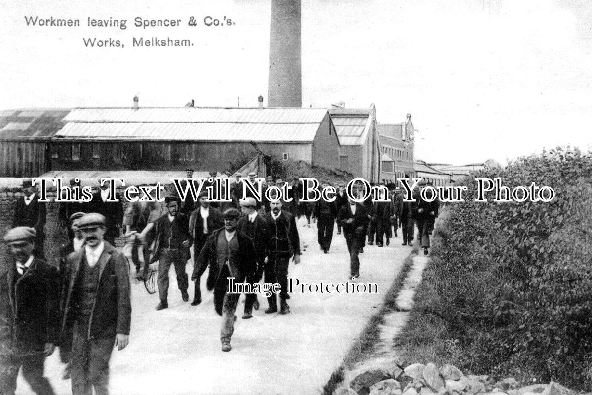WI 1441 - Workmen Leaving Spencer & Co's, Melksham, Wiltshire