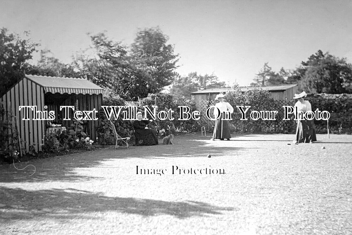 WI 1730 - Lawn Croquet At Belmont House, Salisbury, Wiltshire c1900