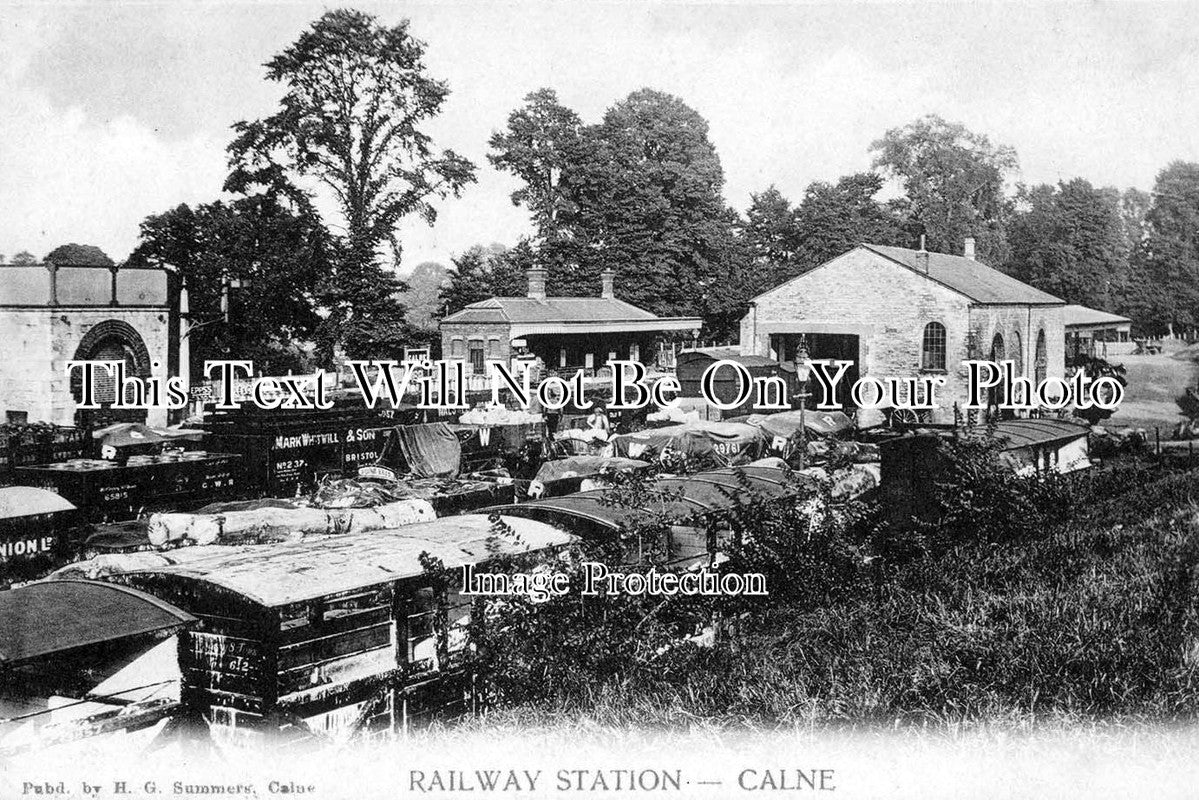 WI 196 - Calne Railway Station GWR, Wiltshire c1908