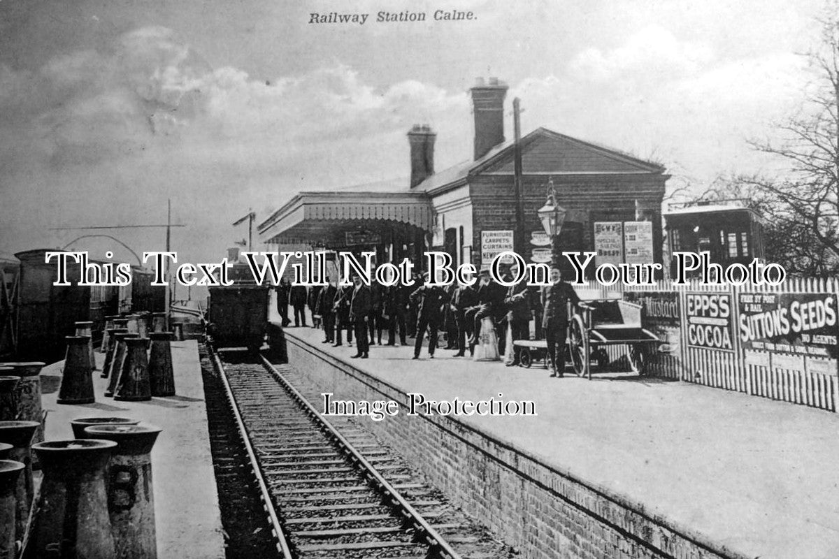 WI 216 - Calne Railway Station, Wiltshire c1910