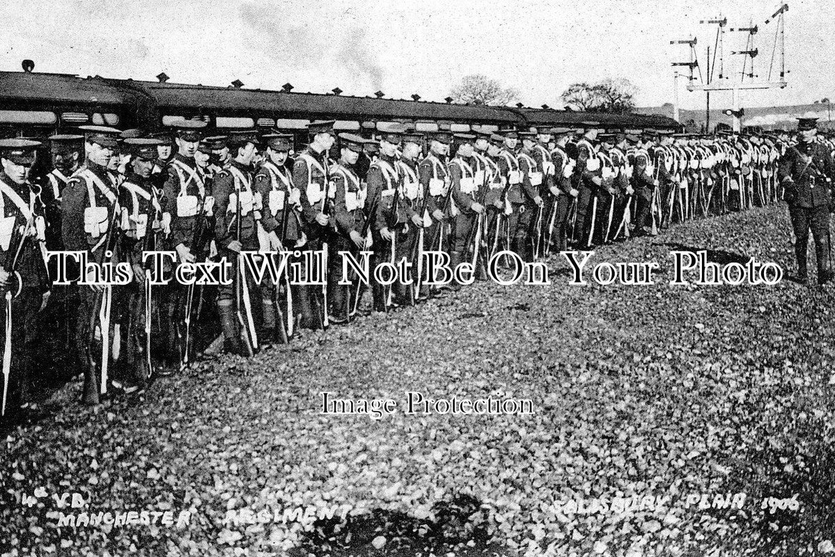 WI 242 - 4TH V.B Manchester Regiment, Ludgershall Station, Salisbury Plain, Wiltshire c1906