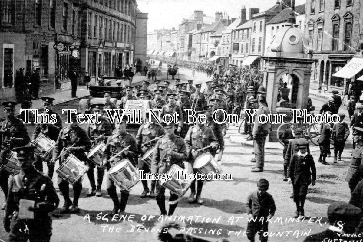 WI 268 - The Devons Passing The Fountain, Warminster, Wiltshire