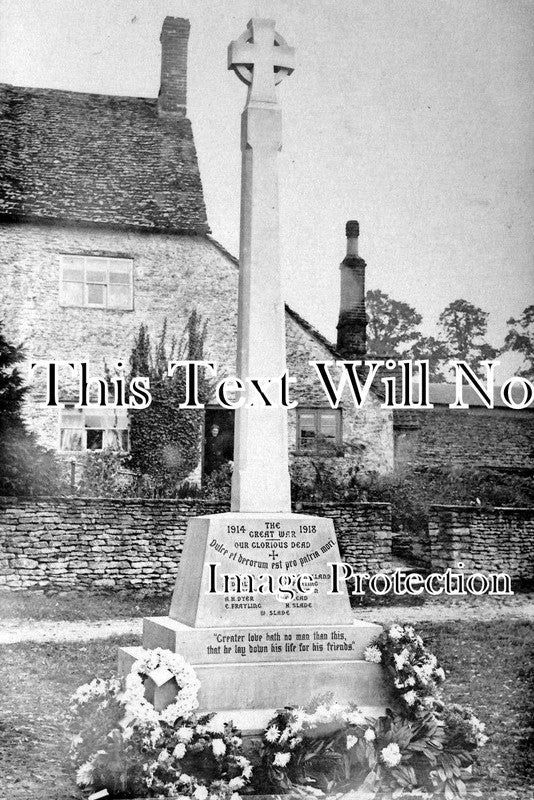 WI 387 - Corston & Rodbourne WW1 Memorial Cross, Wiltshire
