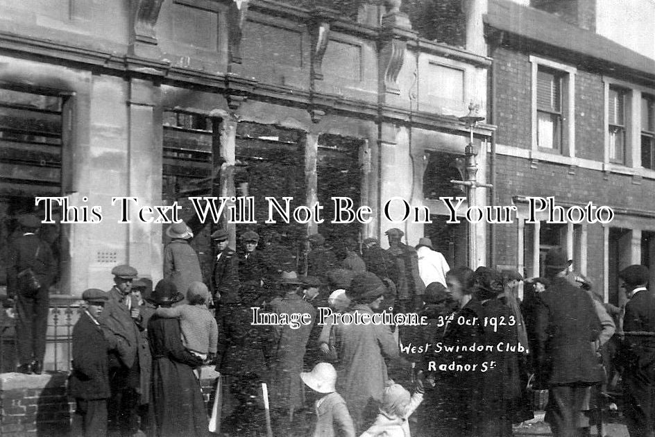 WI 461 - West Swindon Club Fire, Radnor Street, Swindon, Wiltshire 1923