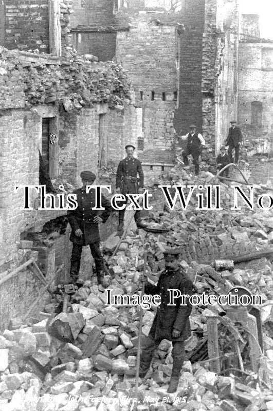 WI 478 - The Cloth Factory Fire, Chippenham, Wiltshire 1915