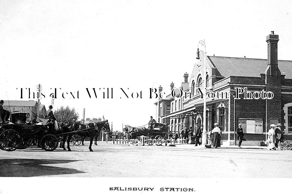 WI 619 - Salisbury Railway Station, Wiltshire c1907