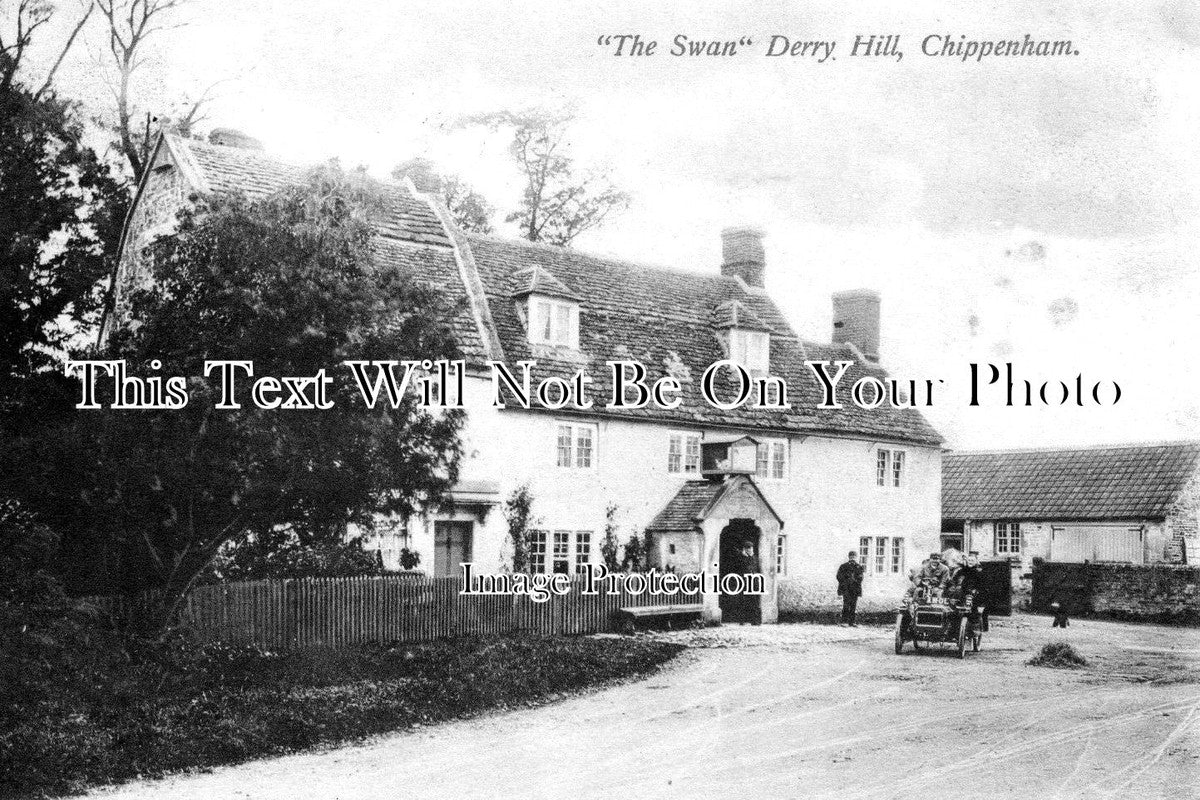 WI 726 - The Swan Inn, Derry Hill, Chippenham, Wiltshire c1906