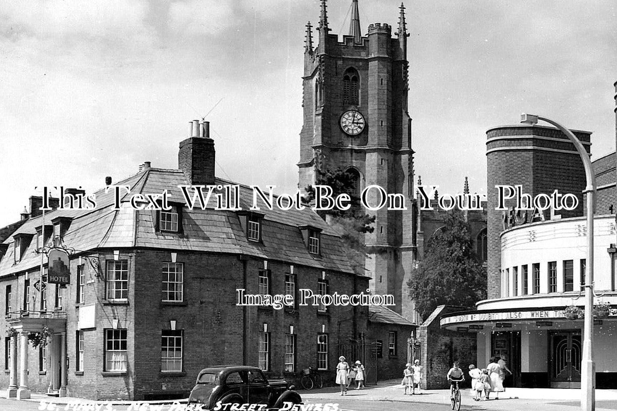 WI 76 - Old Regal Cinema & St Marys Church, Devizes, Wiltshire