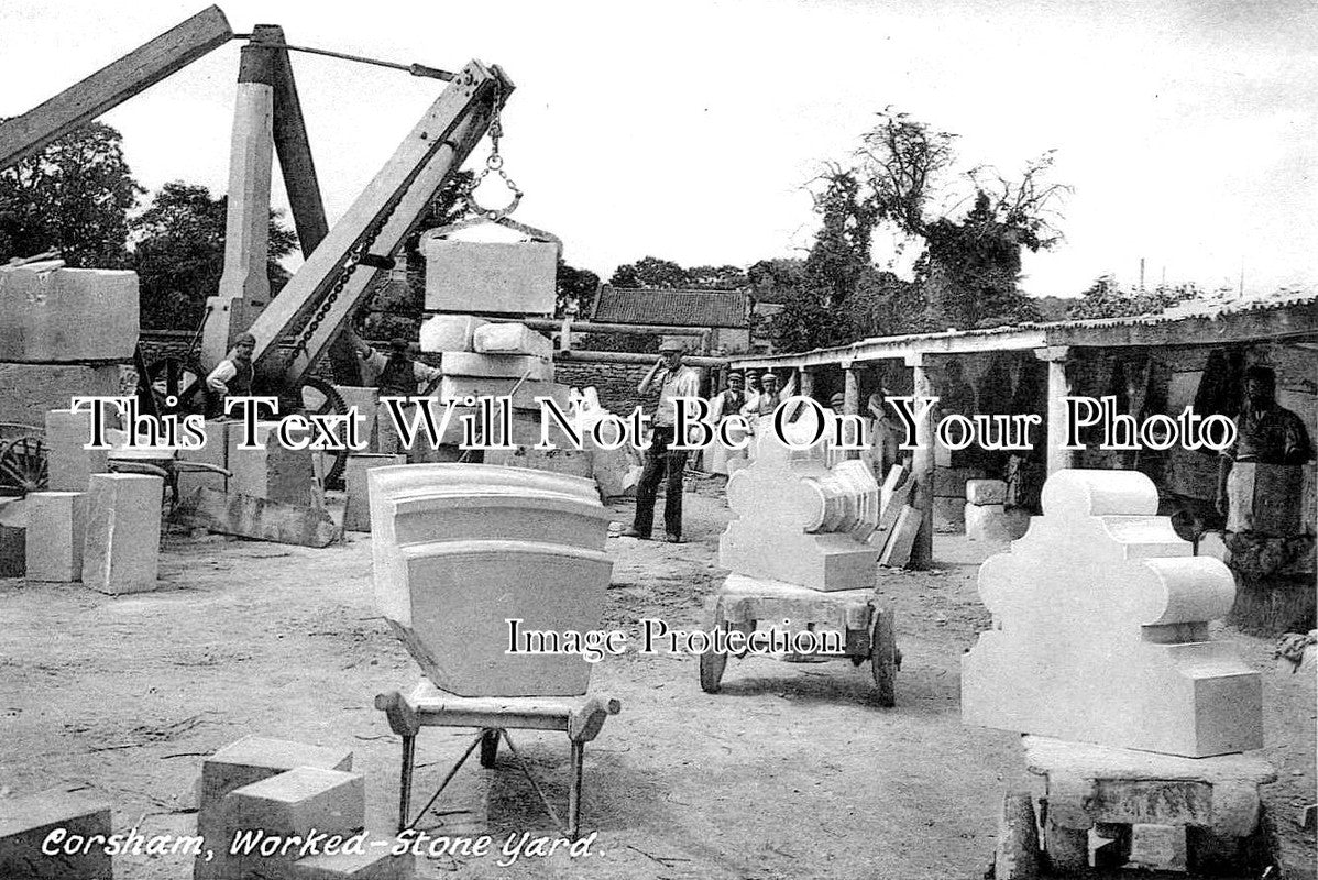 WI 808 - Workers In The Stone Yard, Corsham, Wiltshire