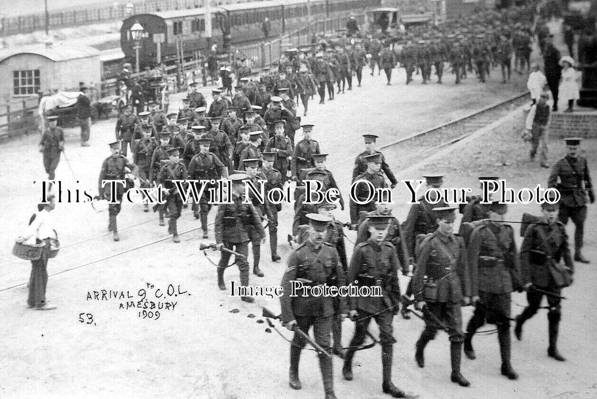 WI 983 - 9th County Of London Battalion, Amesbury Railway Station 1909