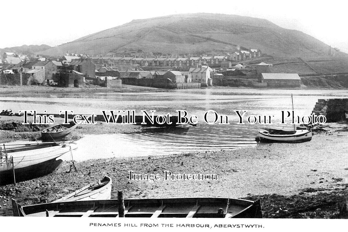 WL 1055 - Penames Hill From The Harbour, Aberystwyth, Wales c1926