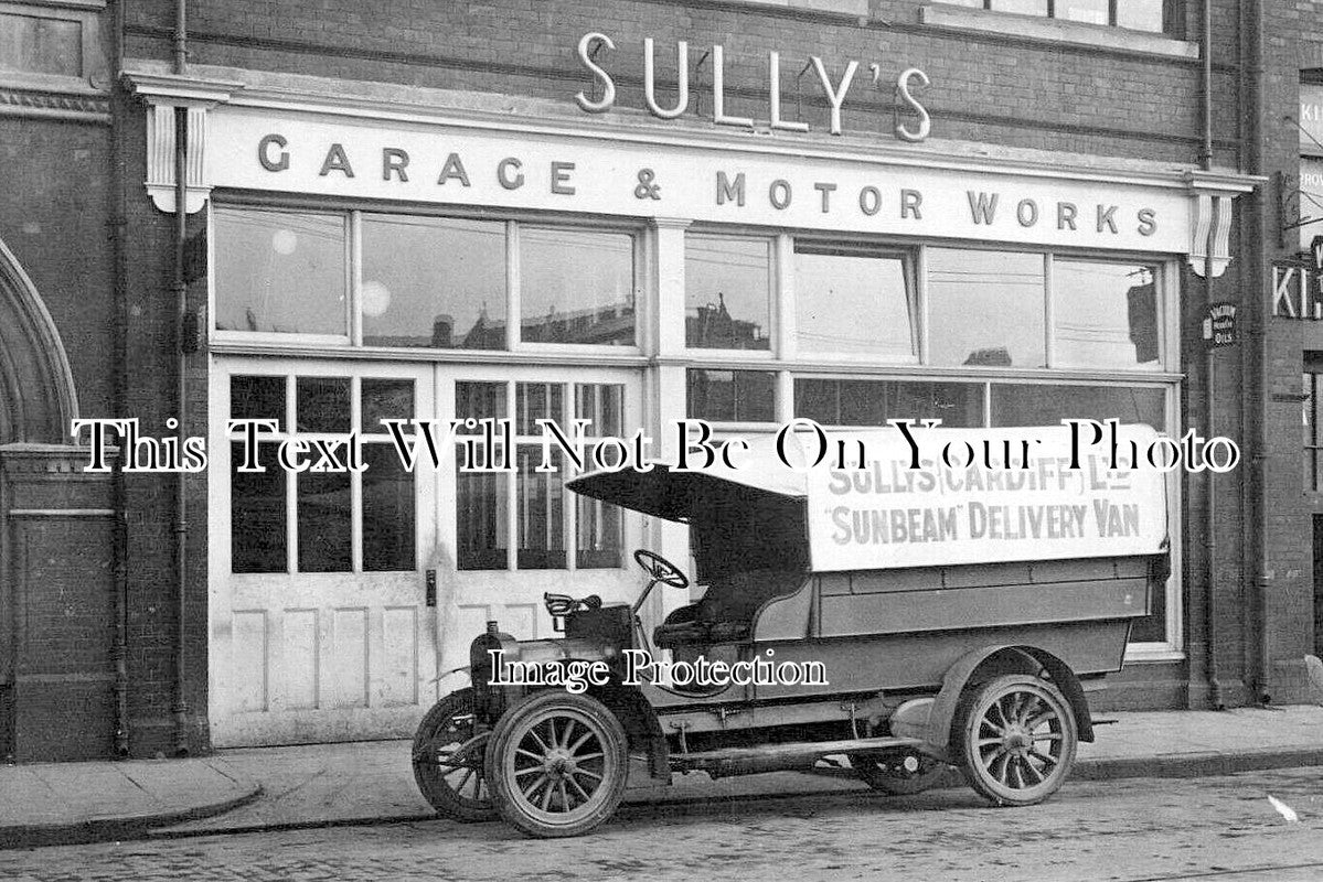WL 1182 - Sullys Garage & Motor Works, Sunbeam Van, Cardiff, Wales