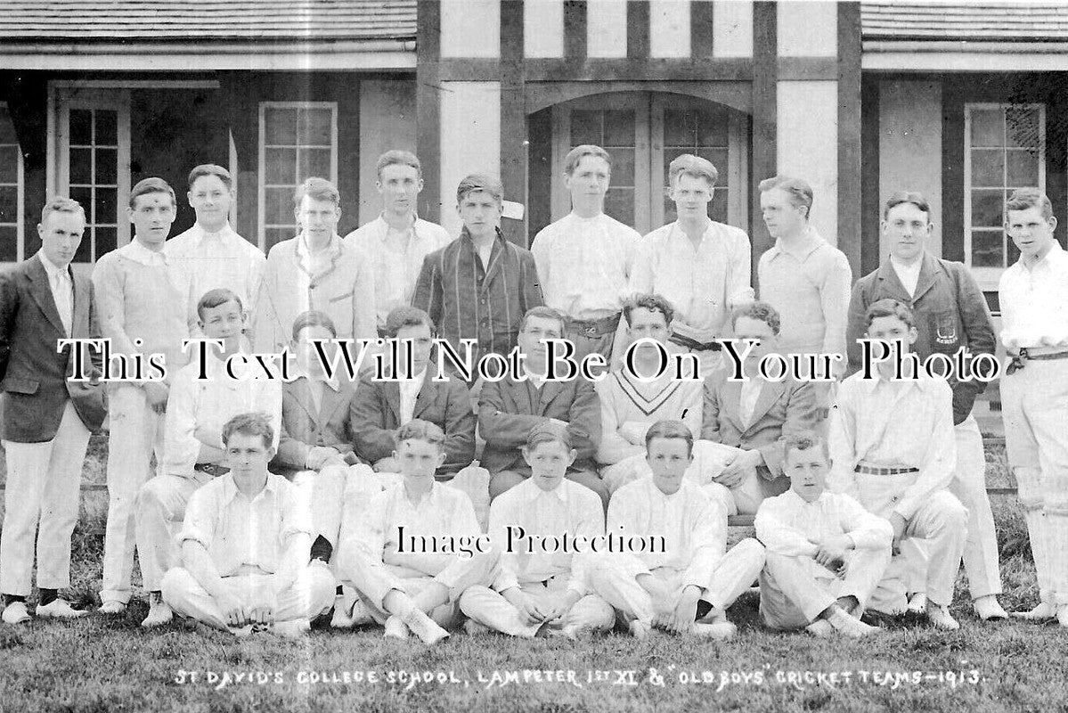 WL 1192 - St Davids College School Cricket Teams, Lampeter, Wales c1913