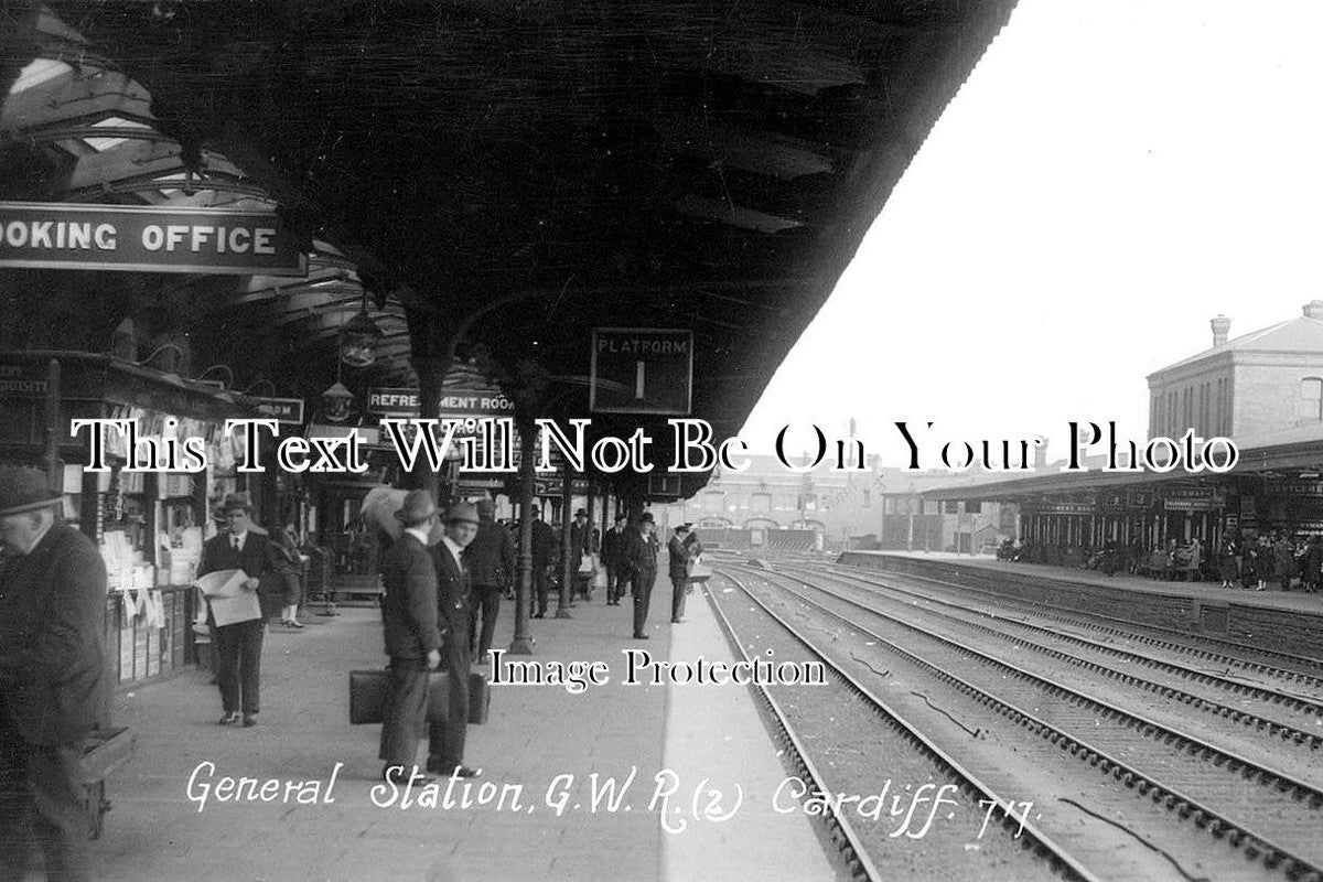 WL 14 - Cardiff General Railway Station, Wales c1912