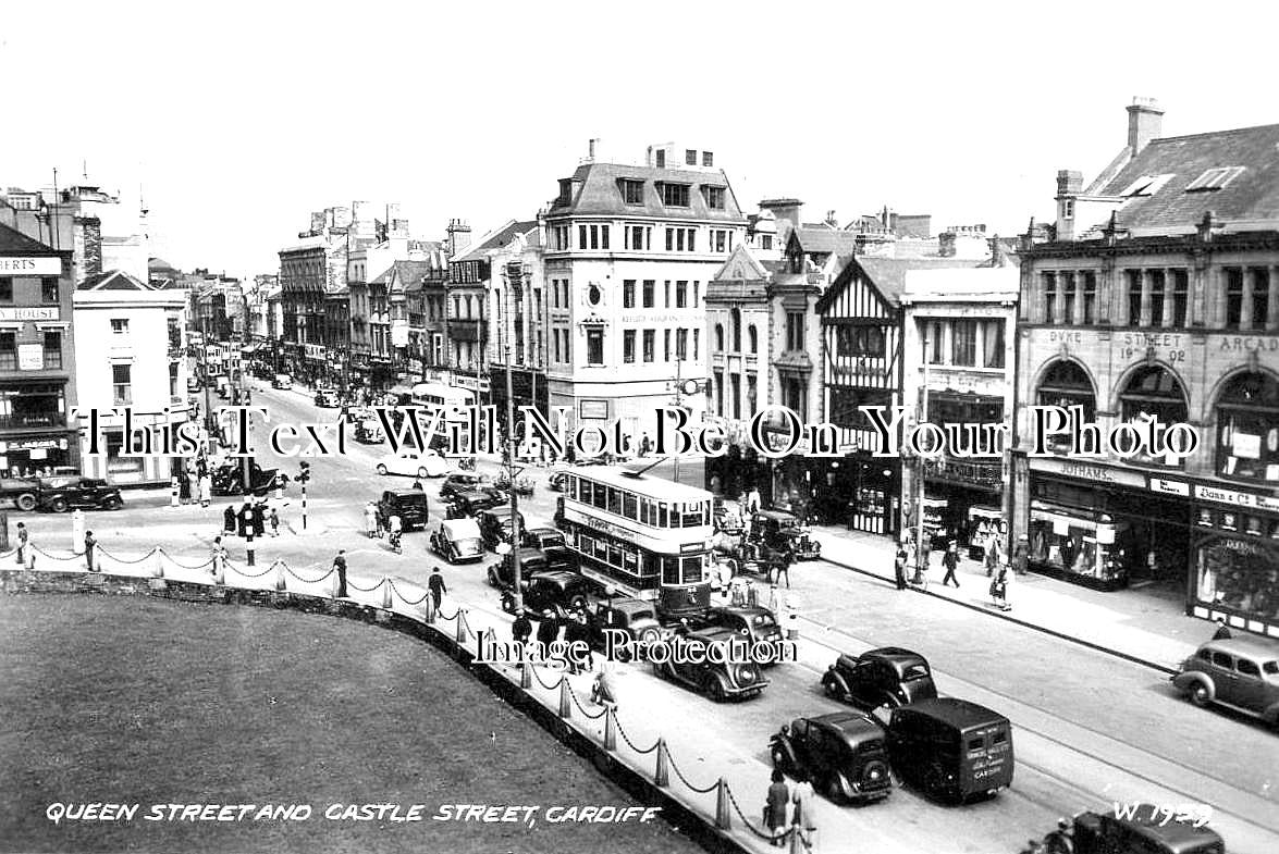 WL 145 - Queen Street, Castle Street, Cardiff, Wales c1939