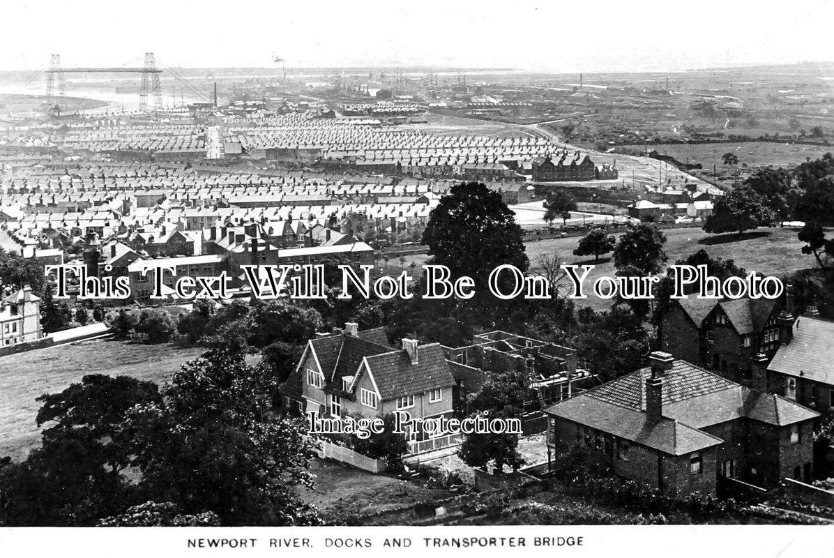 WL 148 - Newport River, Docks & Transporter Bridge, Wales c1915