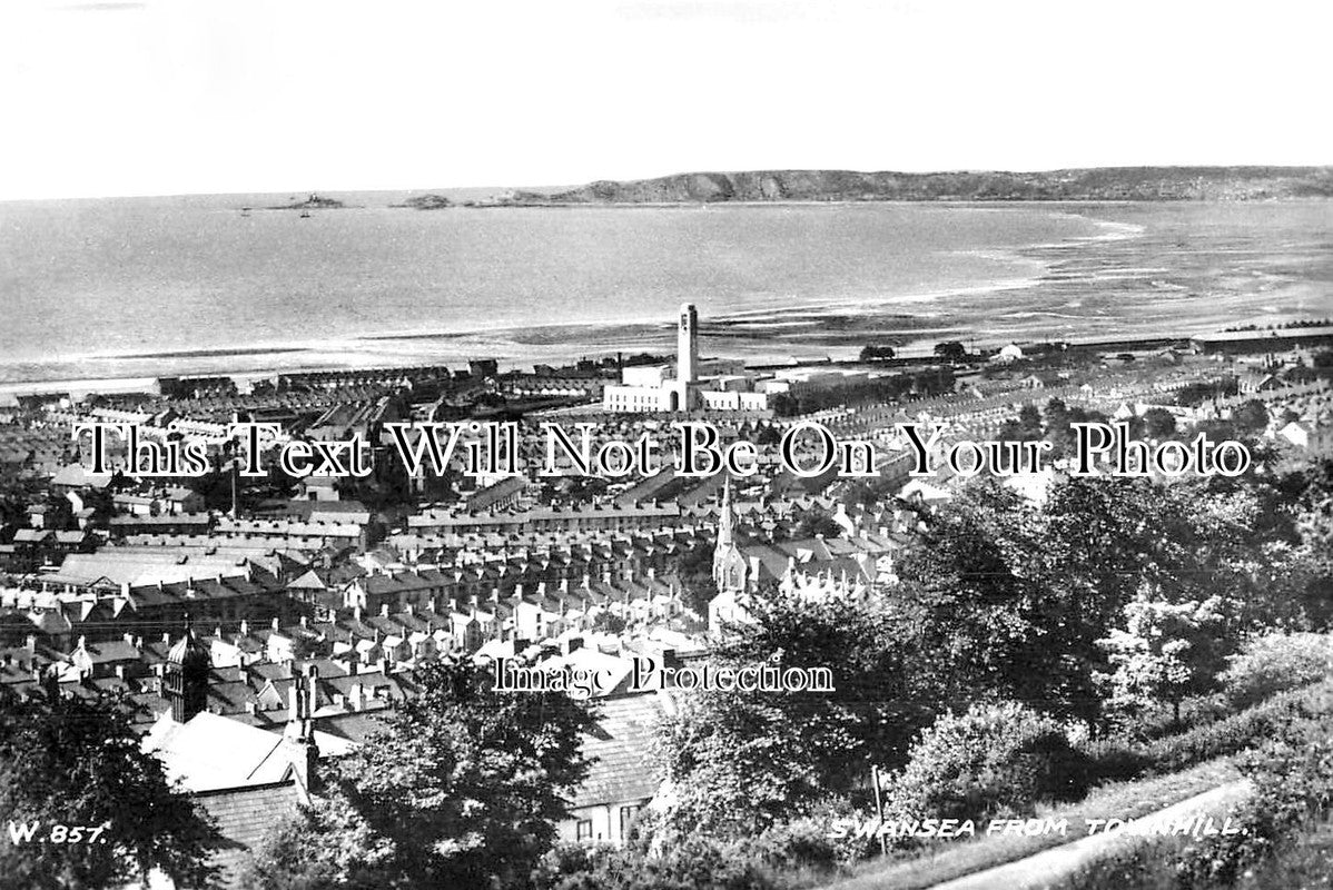 WL 1581 - Swansea From Town Hill, Wales