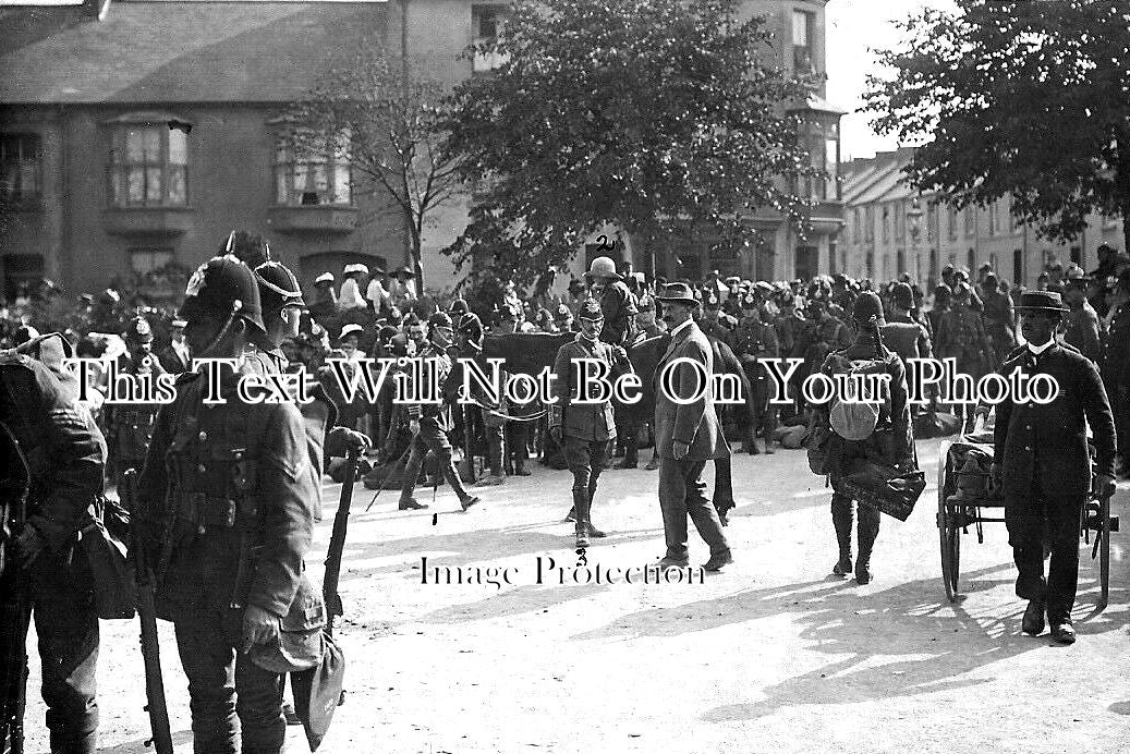 WL 18 - Pembroke Station 2nd Bat Leaving For Liverpool Strike Duty, Wales 1911