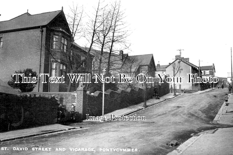 WL 1820 - St David Street & Vicarage, Pontycymmer, Wales
