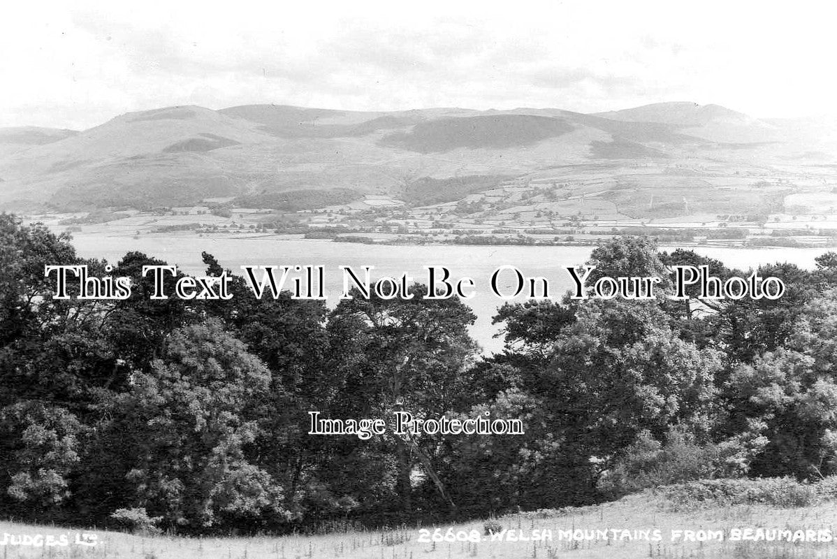 WL 2496 - Welsh Mountains From Beaumaris, Wales