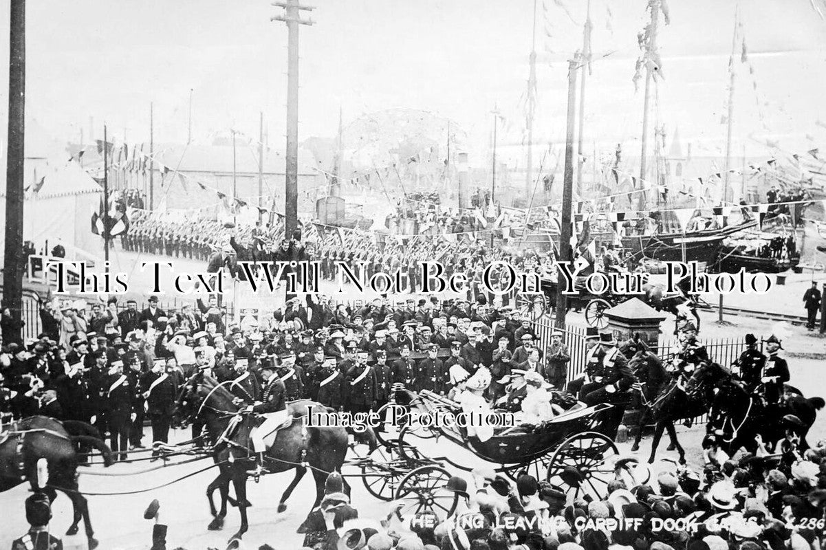 WL 2596 - King Edward VII Royal Visit, Cardiff Dock Gates, Wales 1907
