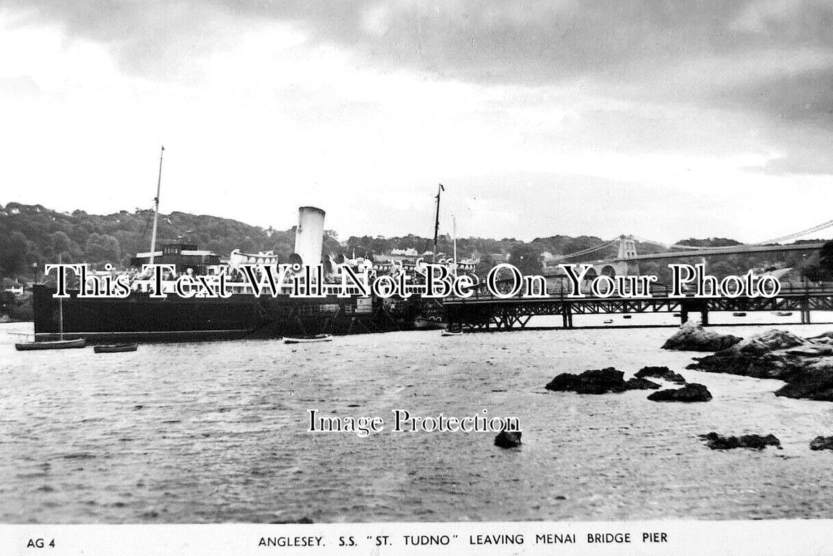 WL 2639 - SS St Tudno Leaving Menai Bridge Pier, Anglesey, Wales
