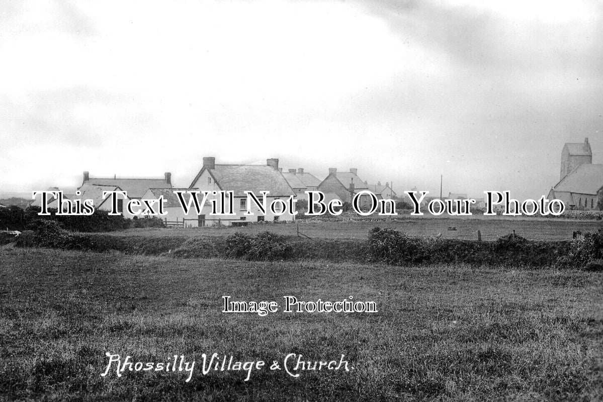 WL 2653 - Rhossilly Village & Church, Wales c1915