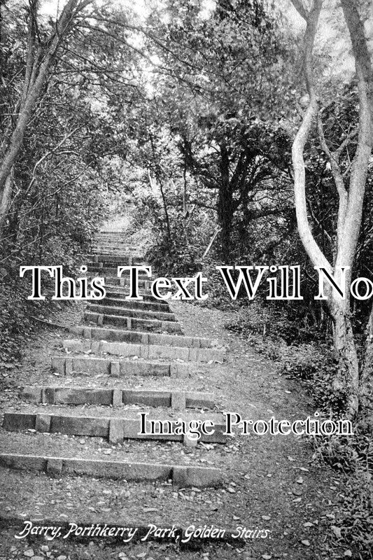 WL 2815 - Golden Stairs, Porthkerry Park, Barry, Wales c1914