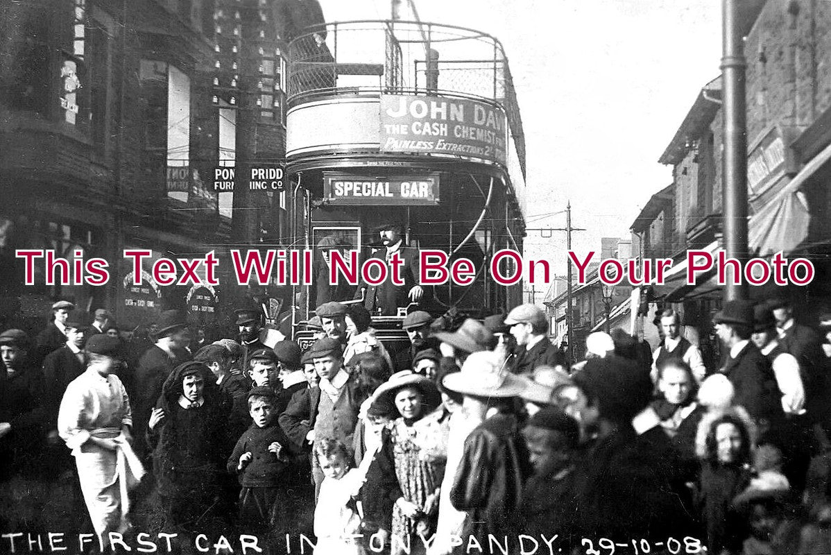 WL 2842 - First Tram Car In Tonypandy, Wales 1908