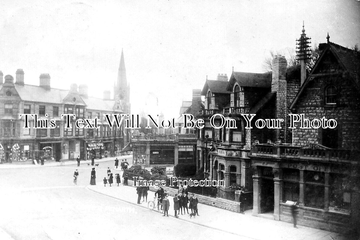 WL 359 - Post Office & Bank Corner, Penarth, Wales c1905
