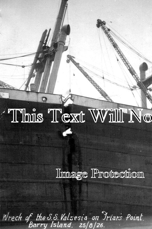 WL 954 - SS Valsesia Wreck On Friars Point, Barry Isalnd, Wales 1926