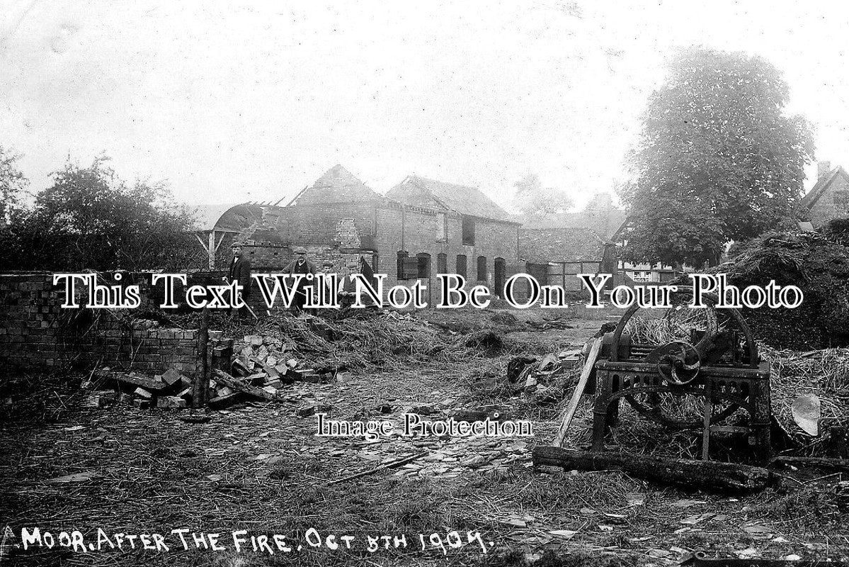 WO 1065 - Moor After The Fire, Pershore, Worcestershire 1907