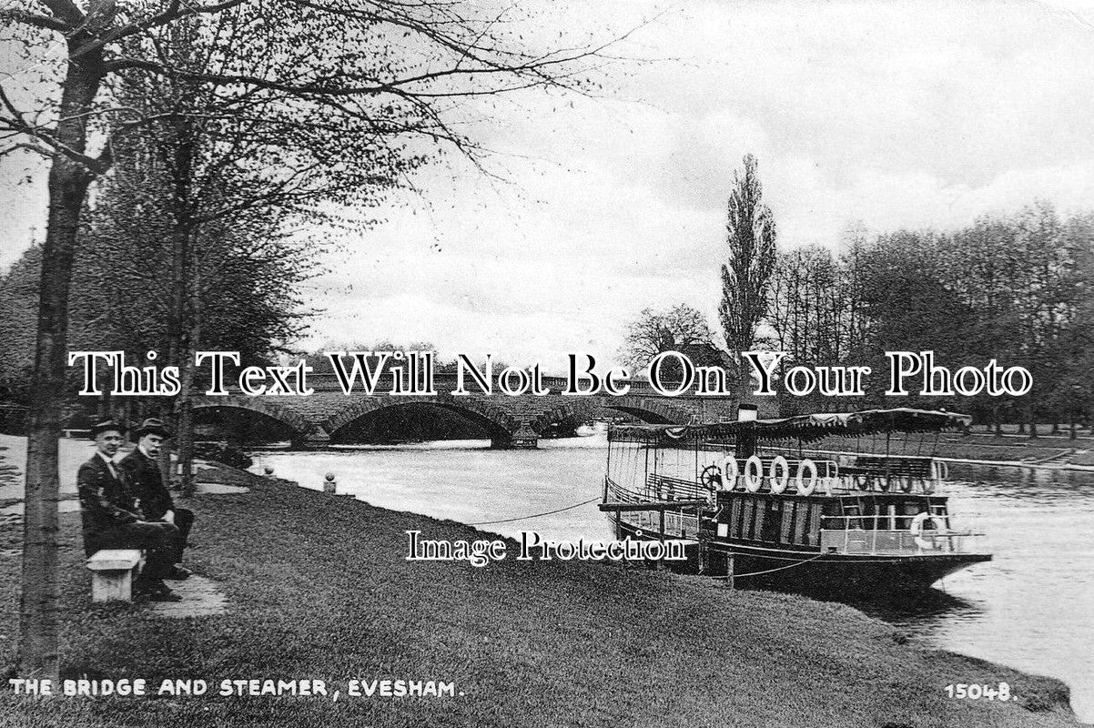 WO 158 - The Bridge & Steamer, Evesham, Worcestershire