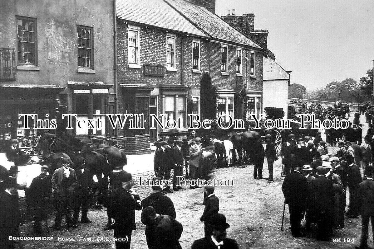 YO 10138 - Boroughbridge Horse Fair, Yorkshire 1900