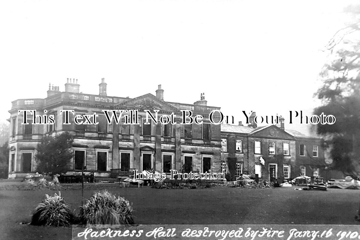 YO 10240 - Hackness Hall After The Fire, Yorkshire 1910