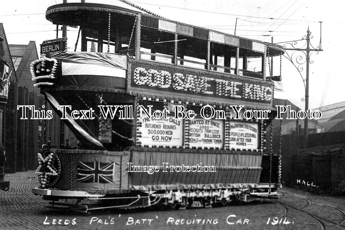 YO 10575 - Leeds Pals Batt Recruiting Tam Car, Yorkshire 1914 WW1