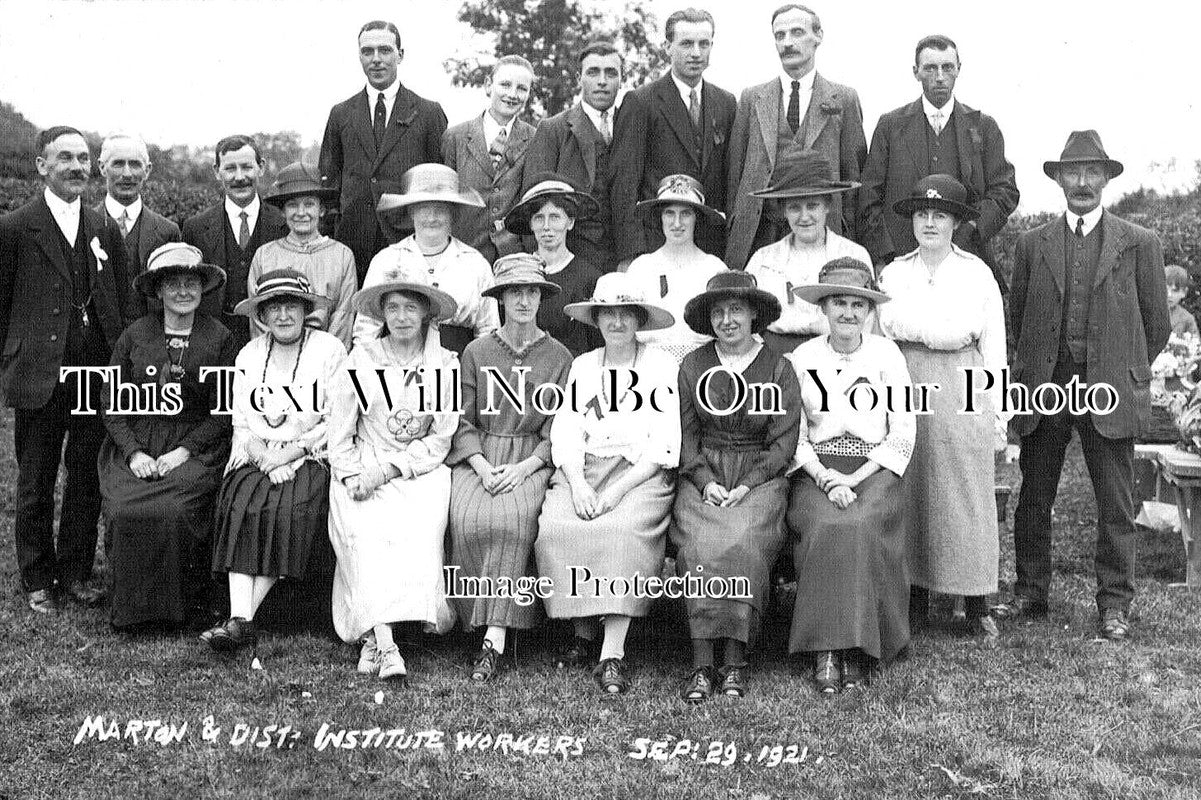 YO 10666 - Marton & District Institute Workers, Yorkshire 1921