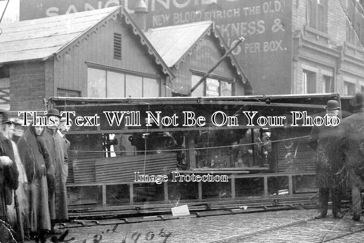 YO 10686 - Tram Smash, Sowerby Bridge, Halifax, Yorkshire 1907