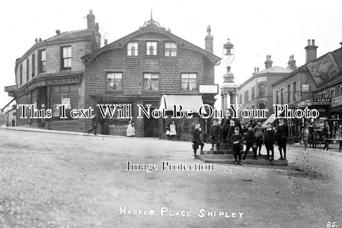 YO 10776 - Market Place, Shipley, Yorkshire c1913