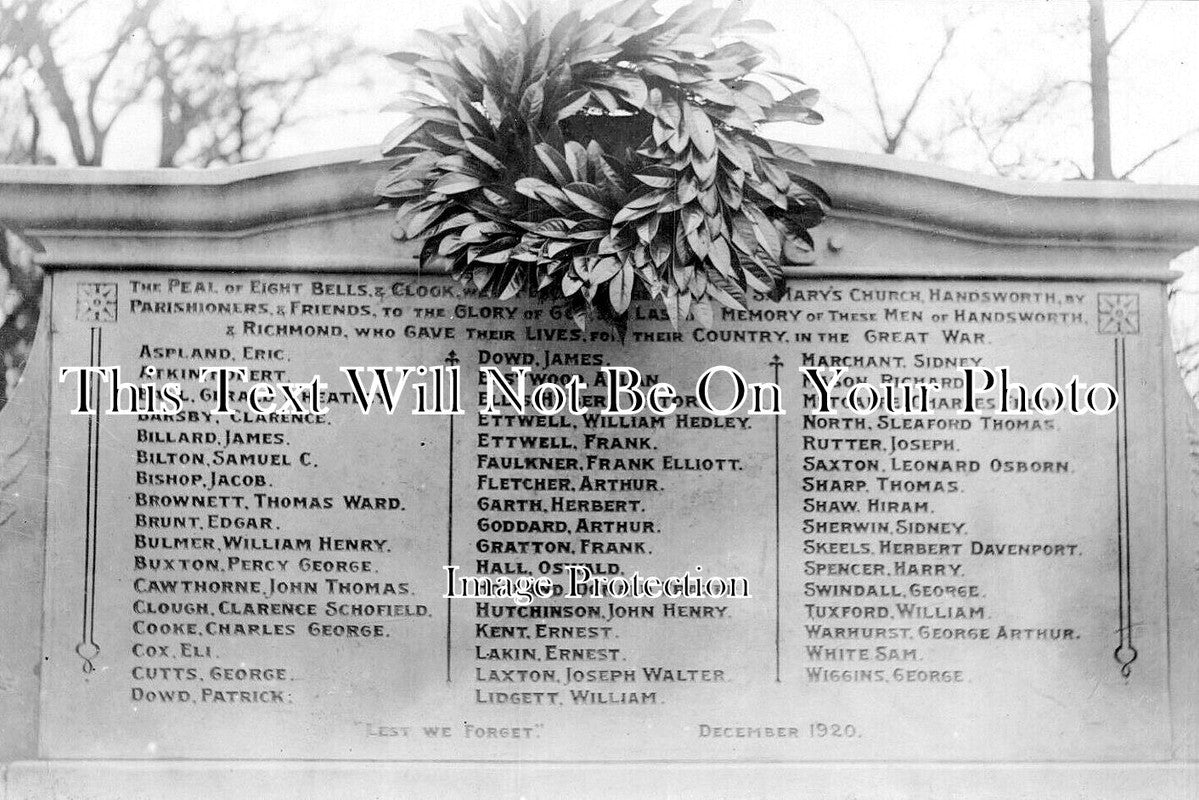 YO 11779 - St Marys Church War Memorial, Handsworth, Sheffield, Yorkshire
