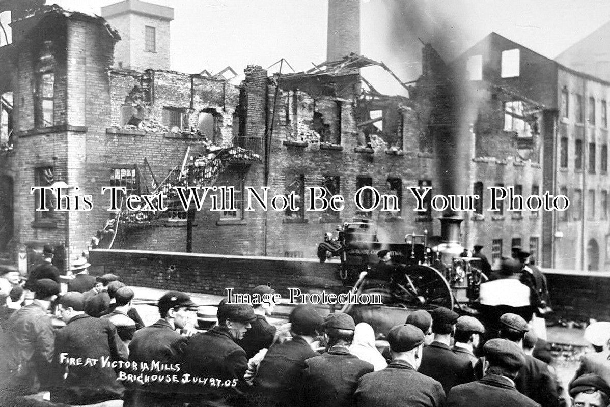 YO 11817 - Victoria Mills Fire, Brighouse, Yorkshire 1905