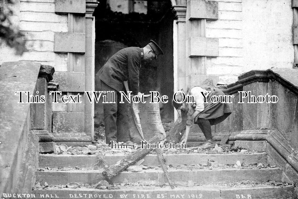 YO 12031 - Buckton Hall Fire Damage, Yorkshire 1919