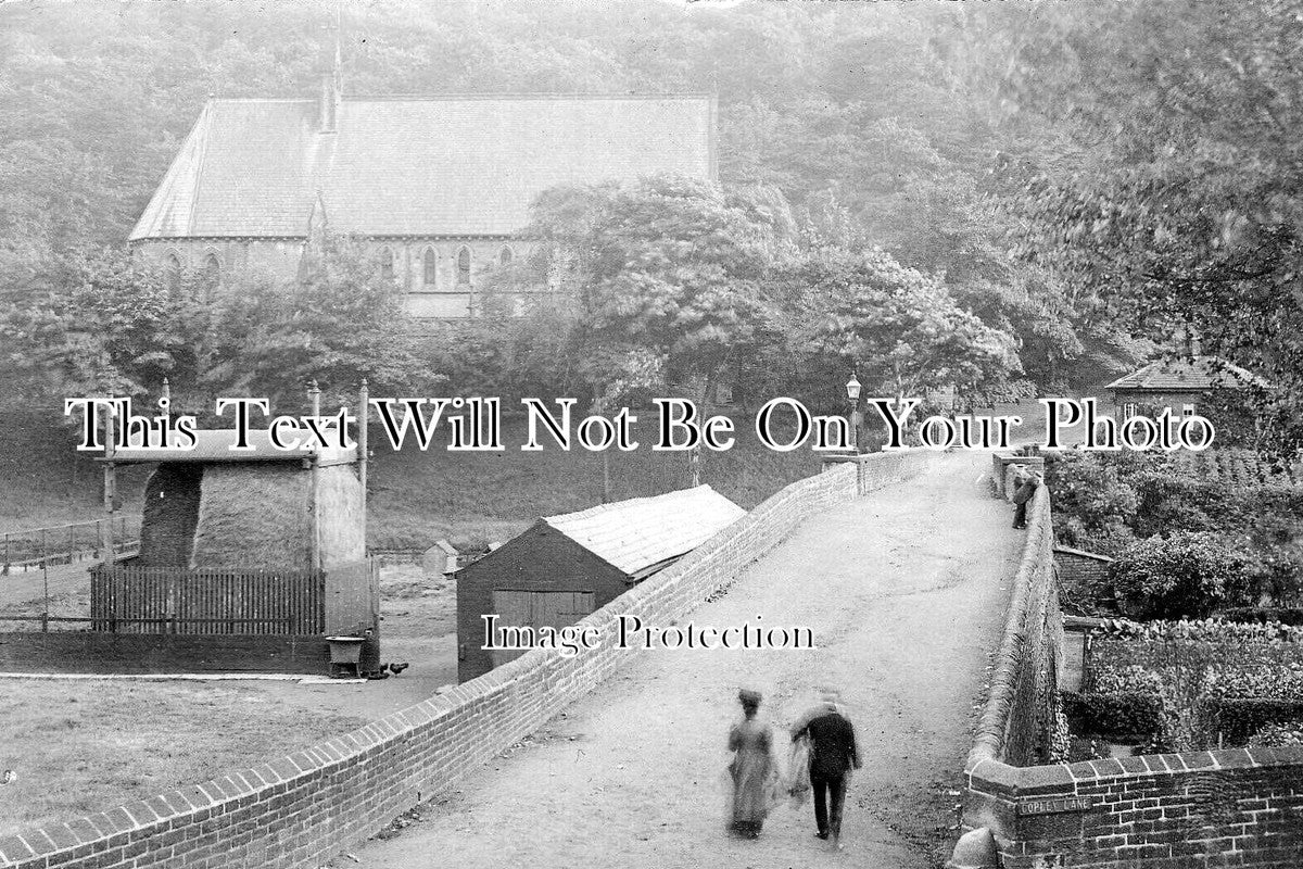 YO 12135 - Church & Bridge, Copley, Yorkshire