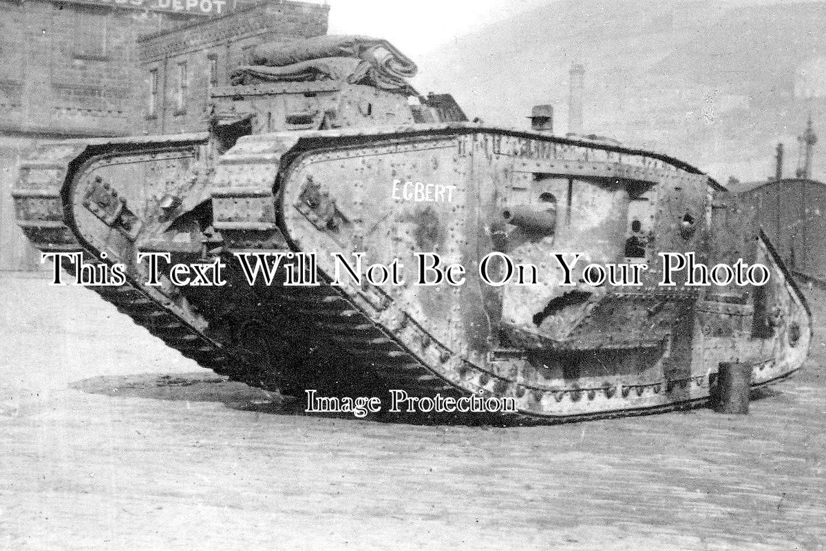 YO 12404 Egbert WW1 Tank Halifax Yorkshire 1918 JB Archive yo-12404-egbert-ww1-tank-halifax-yorkshire-1918-jb-archive
